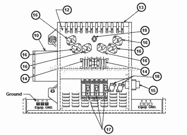 Ruud UBHK-17J00NHE Air Handlers Electrical Assembly Diagram