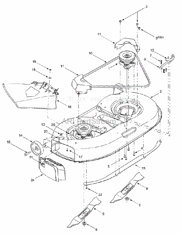 Ryobi 13A3665G000 (2003) Lawn Mower Deck Assembly G Diagram