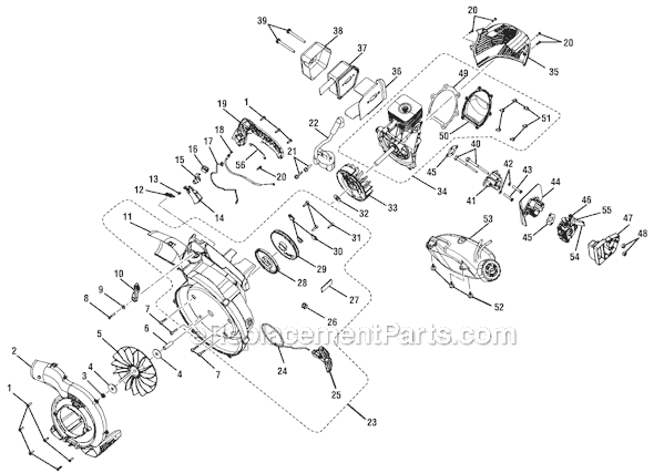 Ryobi Ry09550 Parts List And Diagram