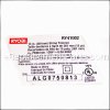 Ryobi Data Plate part number: RY41002-7