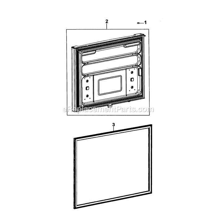 Samsung RB195ACWP (XAA-00) Refrigerator Freezer Door Diagram