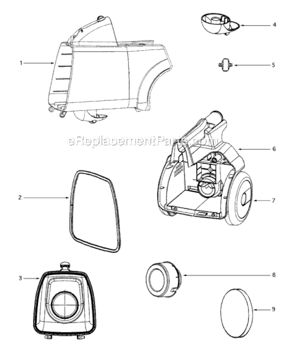 Sanitaire S3681D-1 Canister Vacuum Page C Diagram