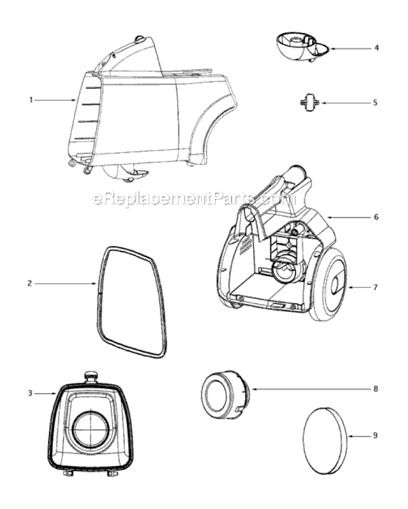 Sanitaire S3686D-2 Canister Vacuum Page B Diagram