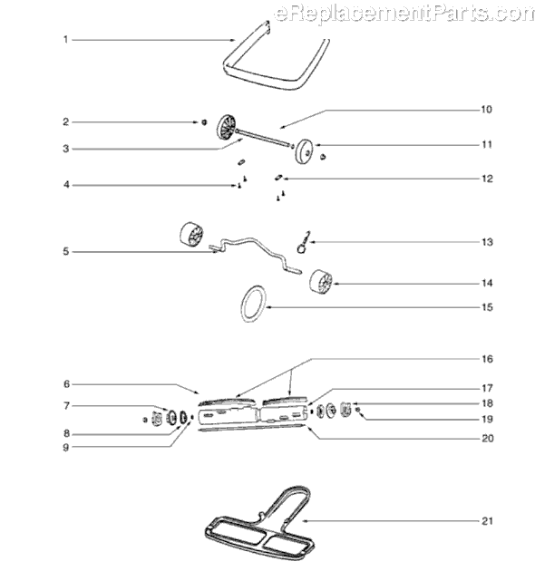 Sanitaire S607D-1 Upright Vacuum Page B Diagram