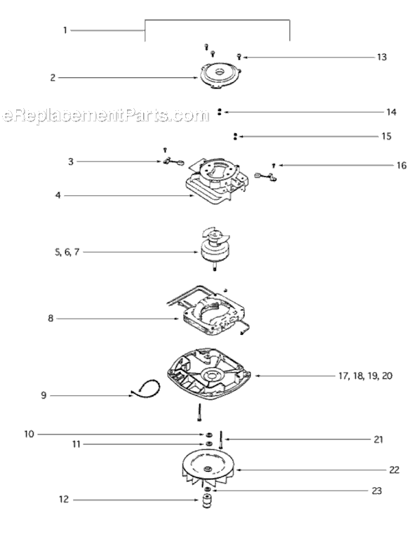 Sanitaire S607D-1 Upright Vacuum Page E Diagram