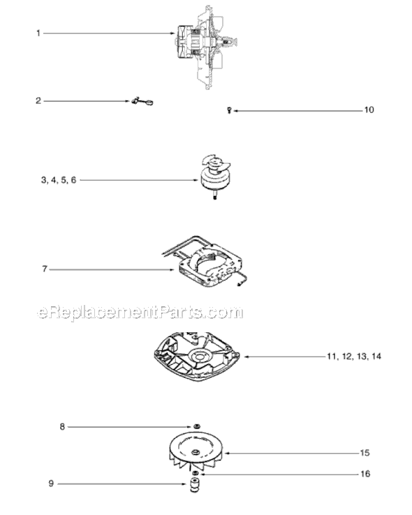 Sanitaire S634A-1 Upright Vacuum Page D Diagram