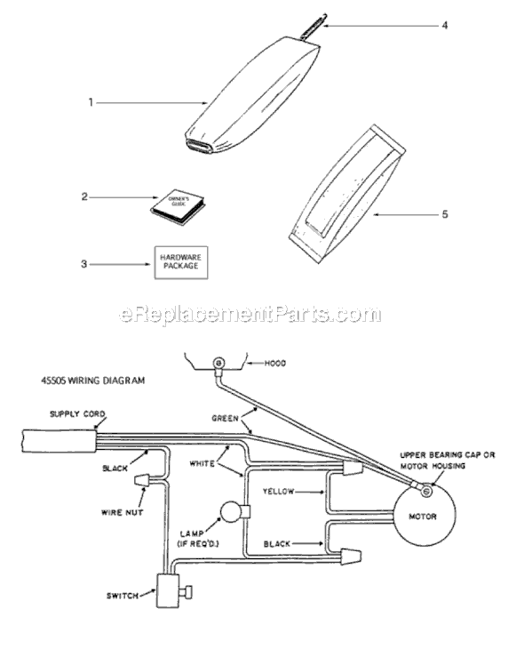 Sanitaire S634A Upright Vacuum Page E Diagram