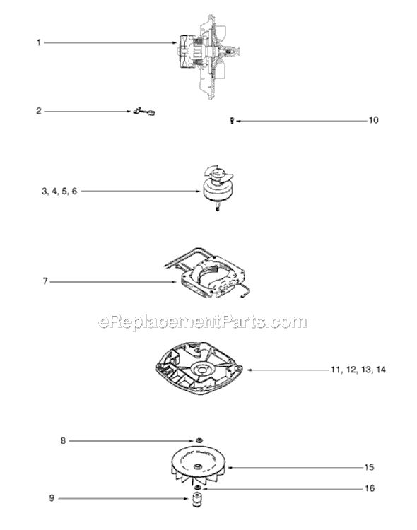 Sanitaire S634B Upright Vacuum Page D Diagram