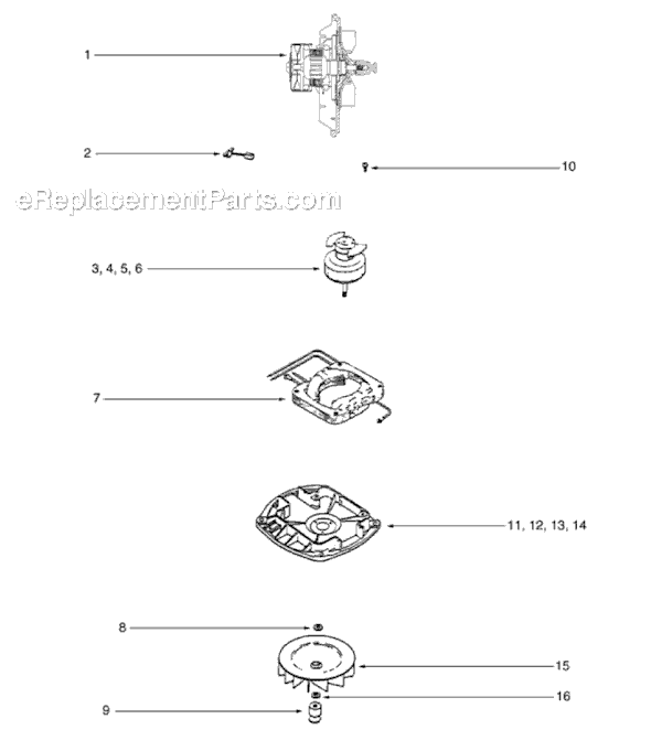 Sanitaire S634D-1 Upright Vacuum Page D Diagram