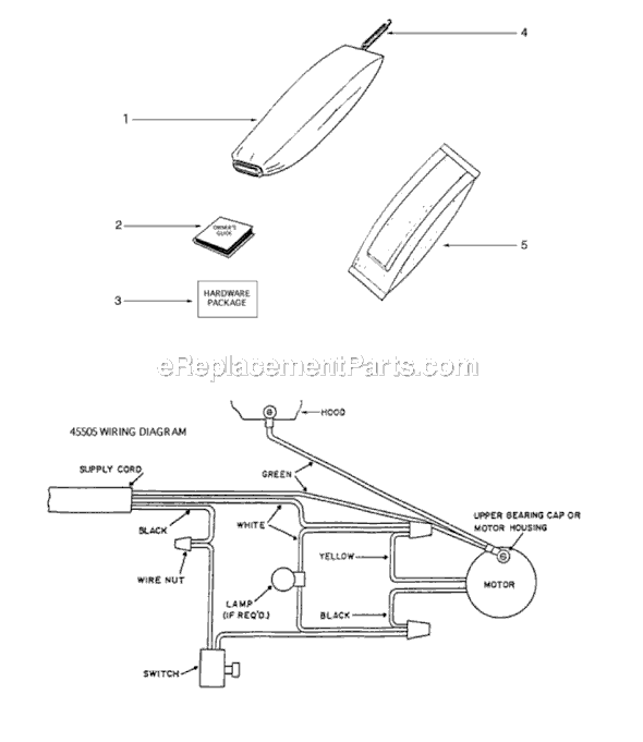 Sanitaire S634D-1 Upright Vacuum Page E Diagram