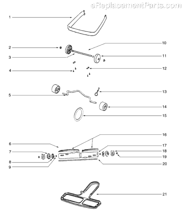 Sanitaire S647B-1 Upright Vacuum Page B Diagram