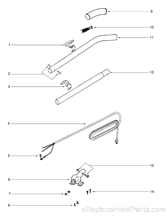 Sanitaire S647B-1 Upright Vacuum Page C Diagram