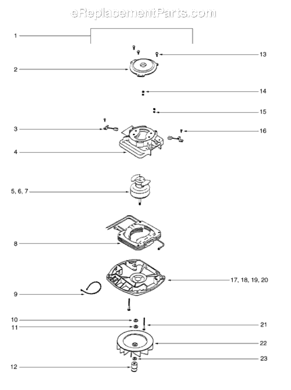 Sanitaire S647B-1 Upright Vacuum Page D Diagram