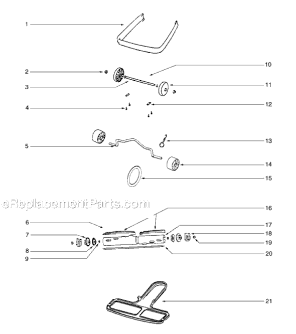 Sanitaire S647B Upright Vacuum Page B Diagram