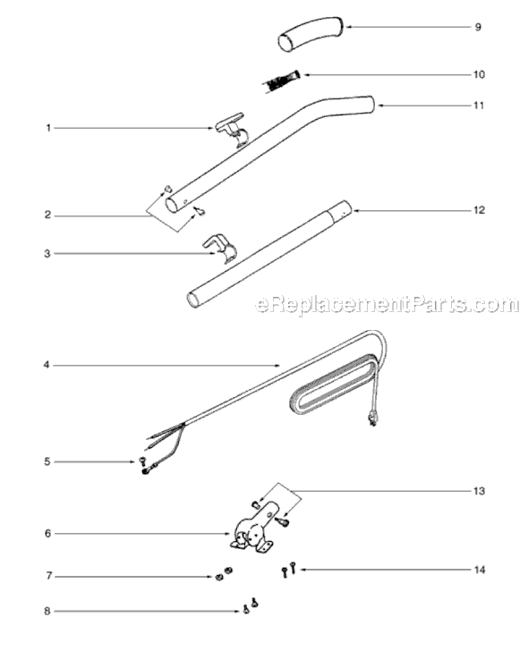 Sanitaire S647B Upright Vacuum Page C Diagram
