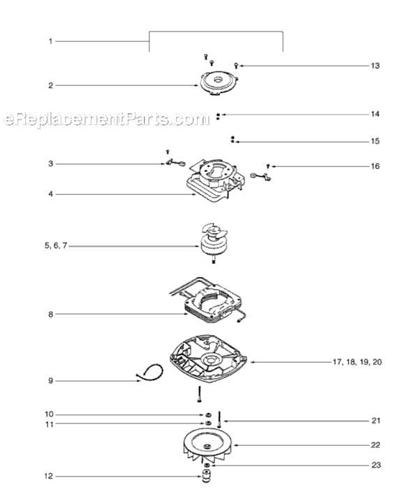 Sanitaire S647E-1 Upright Vacuum Page D Diagram