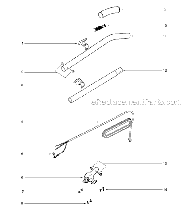 Sanitaire S647E Upright Vacuum Page C Diagram