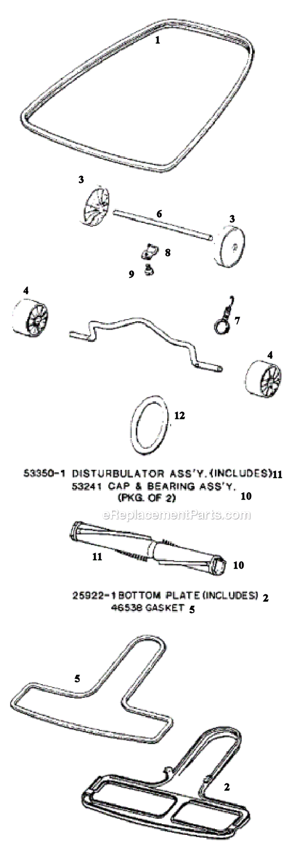 Sanitaire S652A Upright Vacuum Page B Diagram