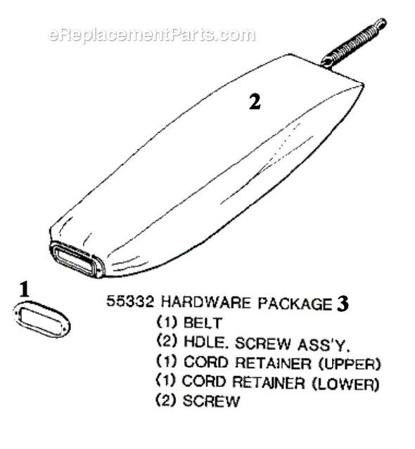 Sanitaire S652A Upright Vacuum Page E Diagram