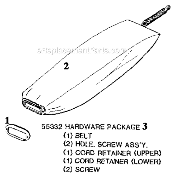 Sanitaire S655A Upright Vacuum Page E Diagram