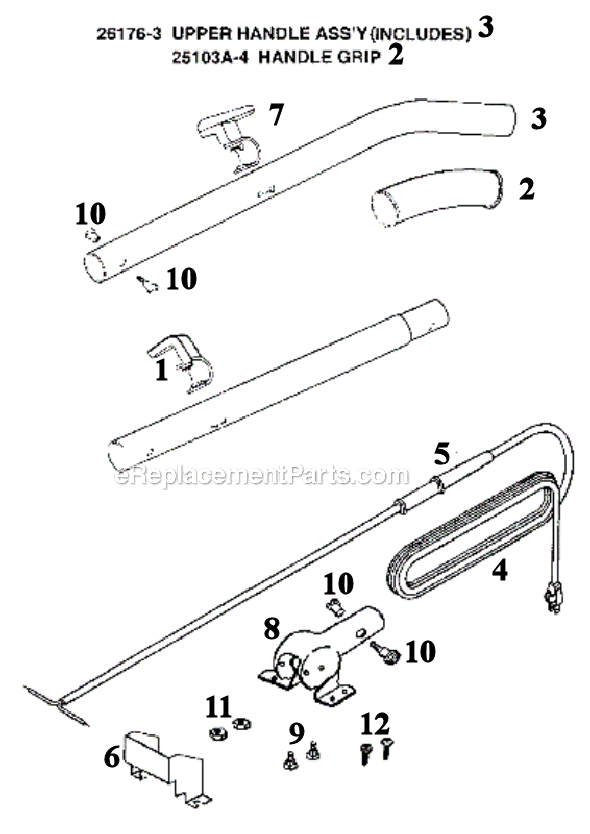 Sanitaire S662A Upright Vacuum Page D Diagram