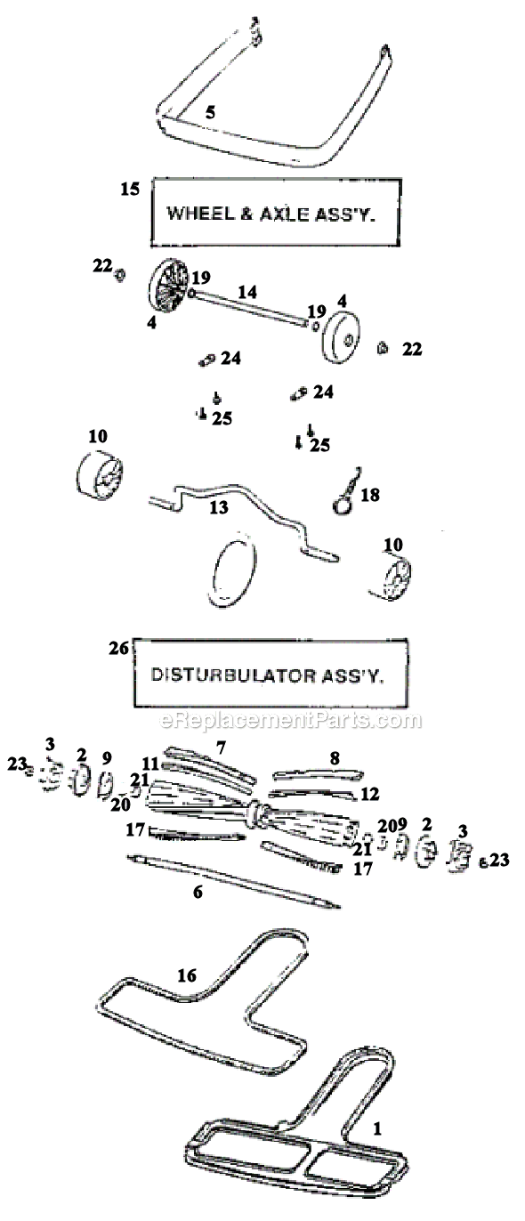 Sanitaire S663A Upright Vacuum Page B Diagram