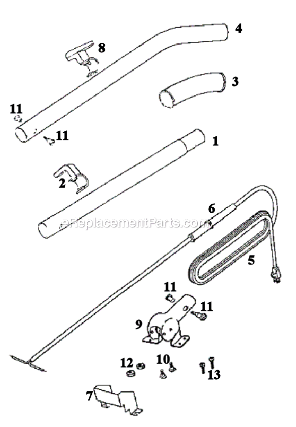 Sanitaire S663A Upright Vacuum Page D Diagram