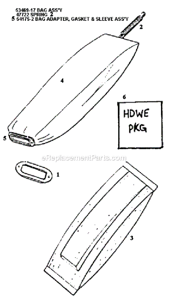 Sanitaire S663A Upright Vacuum Page E Diagram