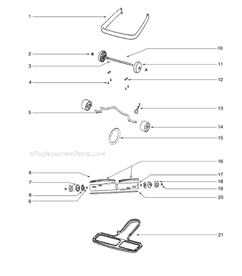 Sanitaire S670A-1 Upright Vacuum Page B Diagram