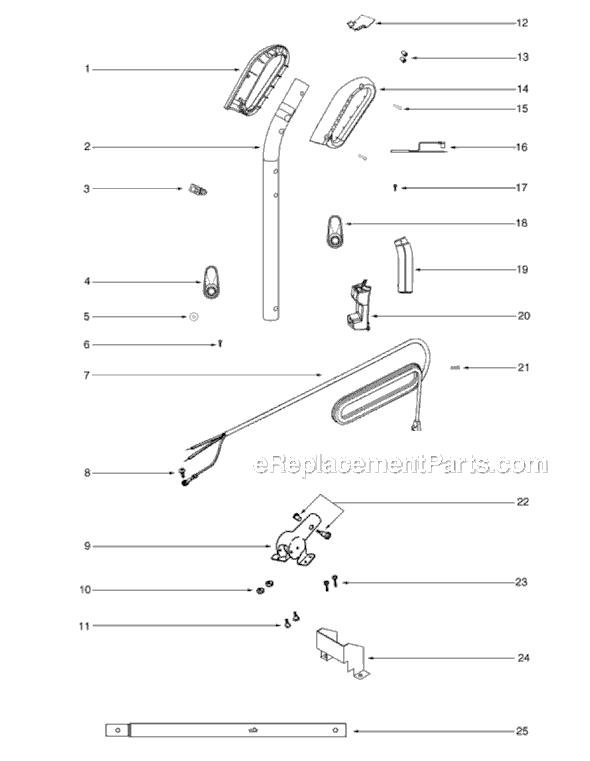 Sanitaire S670A-1 Upright Vacuum Page D Diagram