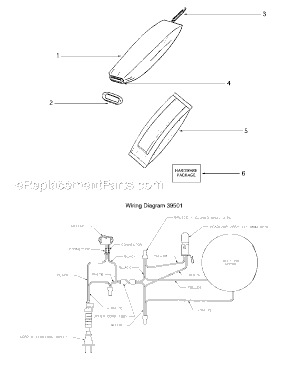 Sanitaire S670A-1 Upright Vacuum Page E Diagram