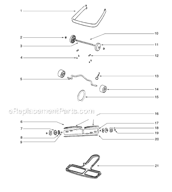 Sanitaire S670A Upright Vacuum Page B Diagram