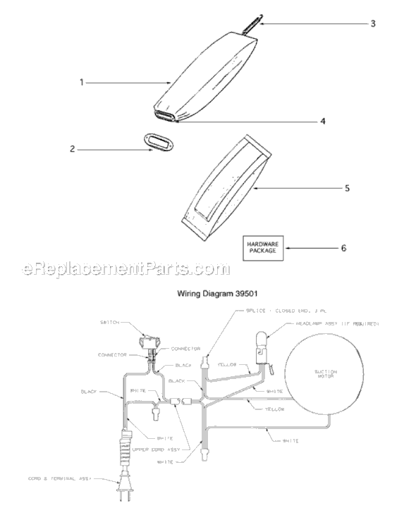 Sanitaire S670A Upright Vacuum Page E Diagram