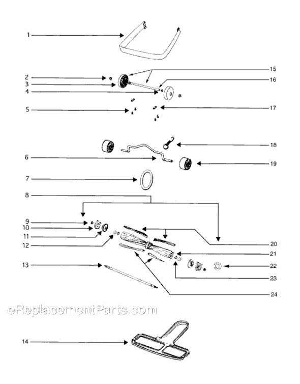 Sanitaire S677D-1 Upright Vacuum Page C Diagram