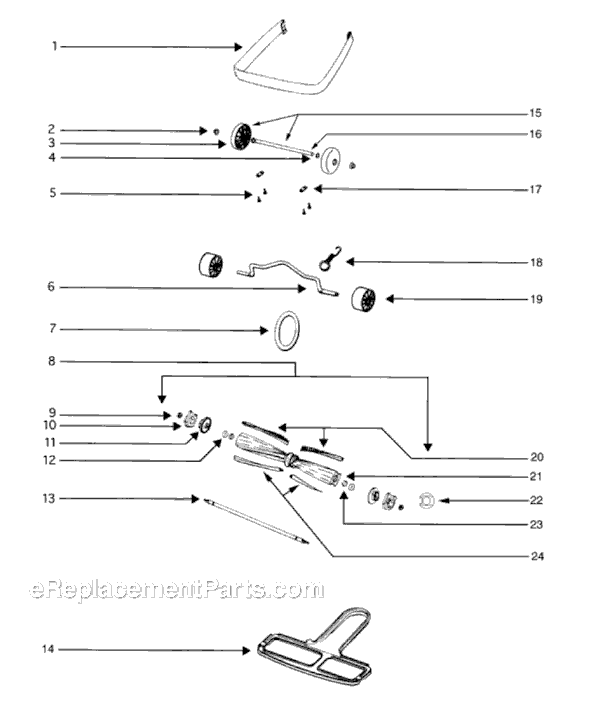 Sanitaire S677D Upright Vacuum Page C Diagram