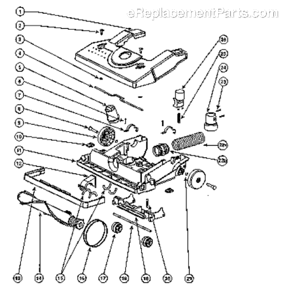 Sanitaire SC4570AT-1 Commercial Upright Vacuum Page B Diagram