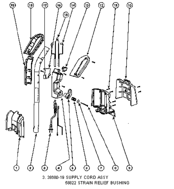 Sanitaire SC4580AT-2 Commercial Upright Vacuum Page D Diagram