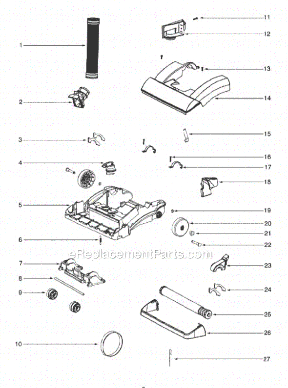 Sanitaire SC5713A-3 Commercial Upright Vacuum Page B Diagram