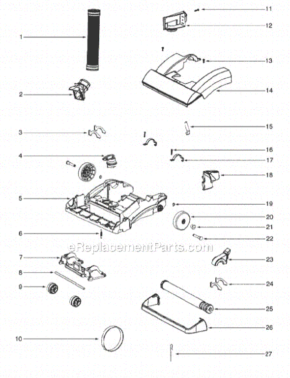 Sanitaire SC5815A Commercial Upright Vacuum Page B Diagram