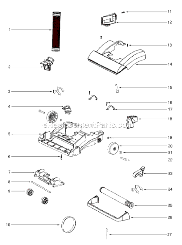 Sanitaire SC5845B Commercial Upright Vacuum Page B Diagram