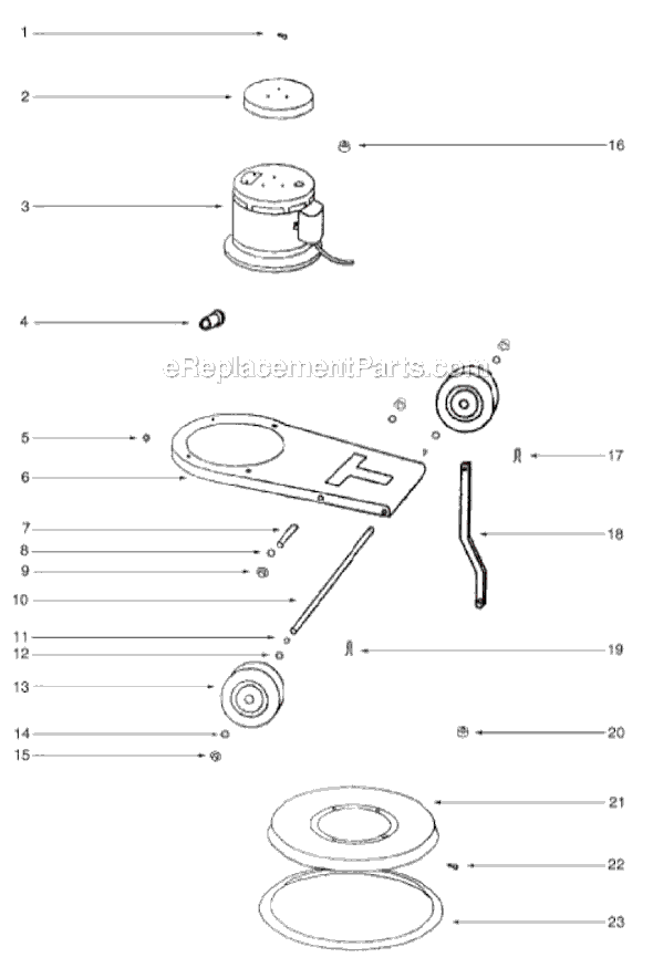 Sanitaire SC6035A Floor Machine Page B Diagram