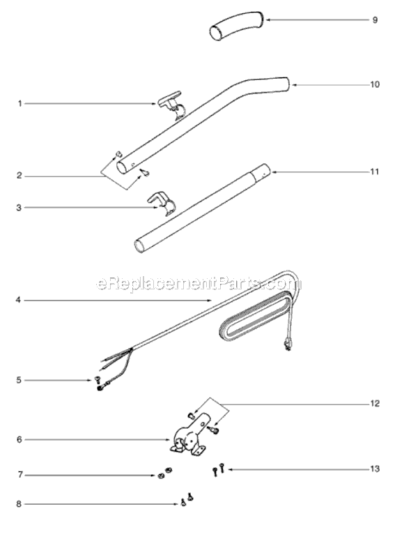 Sanitaire SC678A-1 Commercial Upright Vacuum Page D Diagram