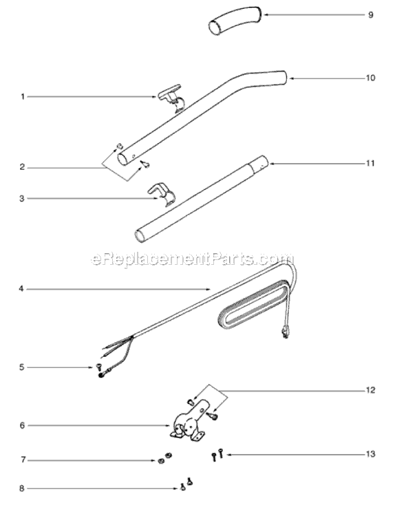 Sanitaire SC679J-1 Commercial Upright Vacuum Page D Diagram