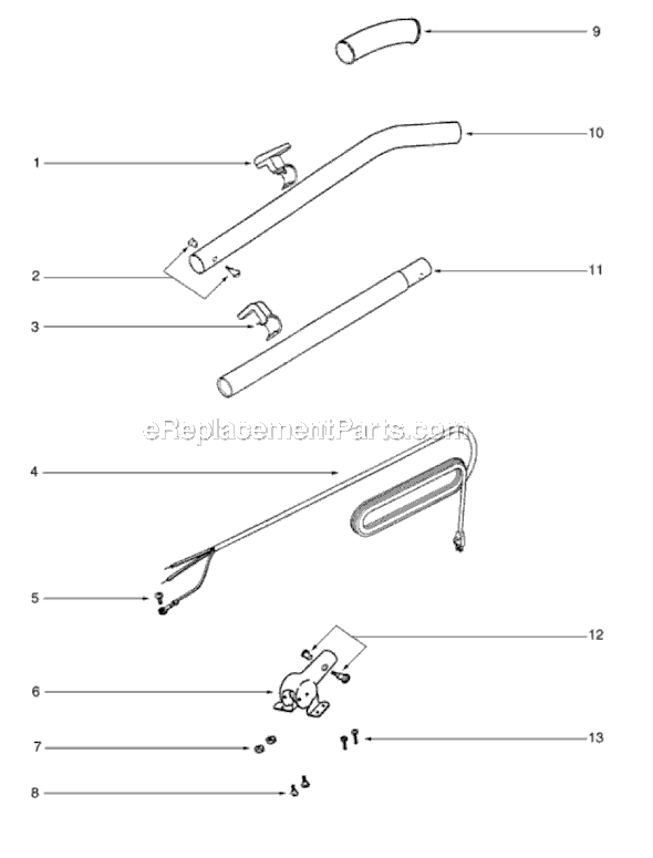 Sanitaire SC679J-3 Commercial Upright Vacuum Page D Diagram