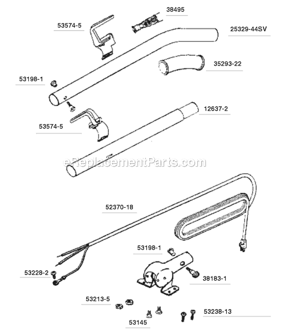 Sanitaire SC695A Commercial Upright Vacuum Page D Diagram