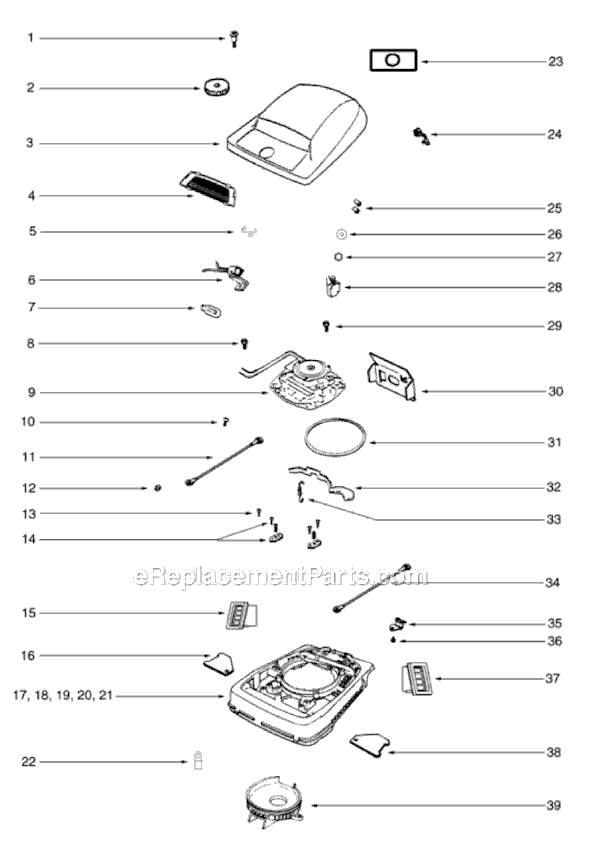 Sanitaire SC888H-1 Commercial Upright Vacuum Page B Diagram