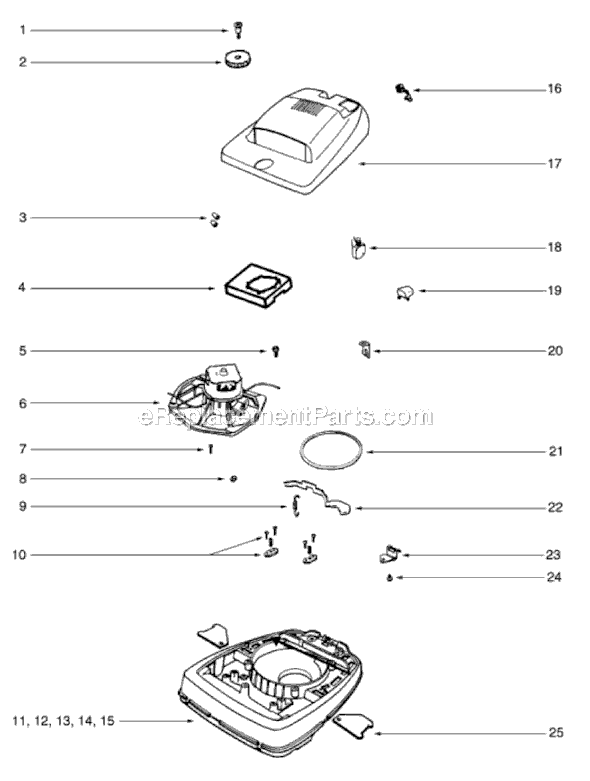 Sanitaire SC888J Commercial Upright Vacuum Page B Diagram