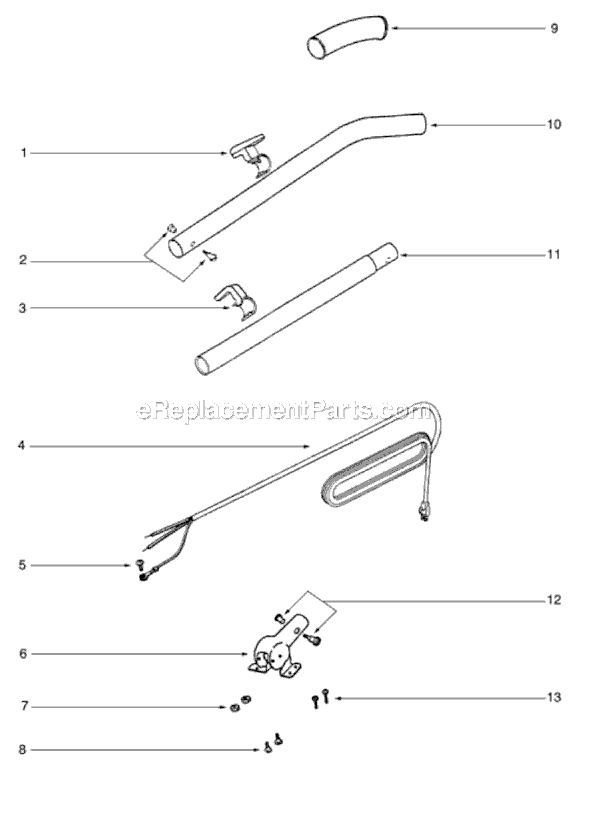 Sanitaire SC888J Commercial Upright Vacuum Page D Diagram