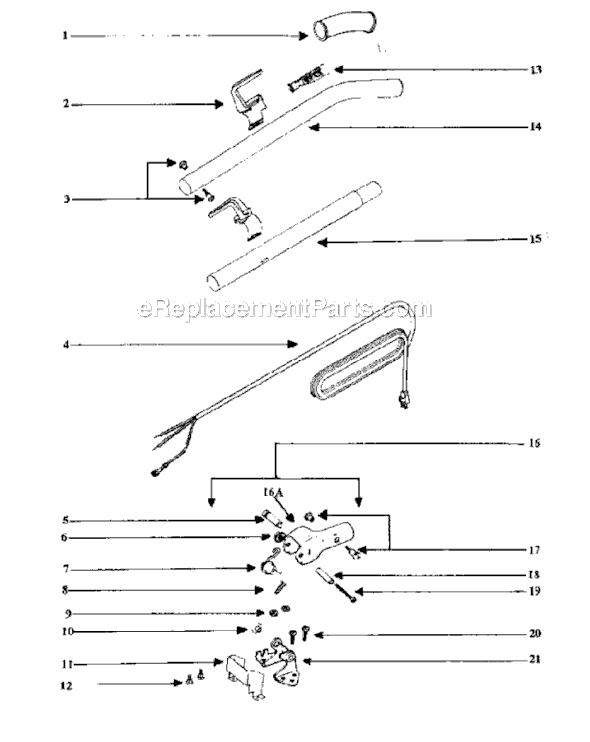 Sanitaire SC899F Commercial Upright Vacuum Page C Diagram