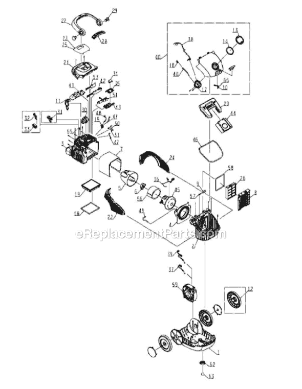 Sanitaire SP7025A Canister Vacuum Page B Diagram